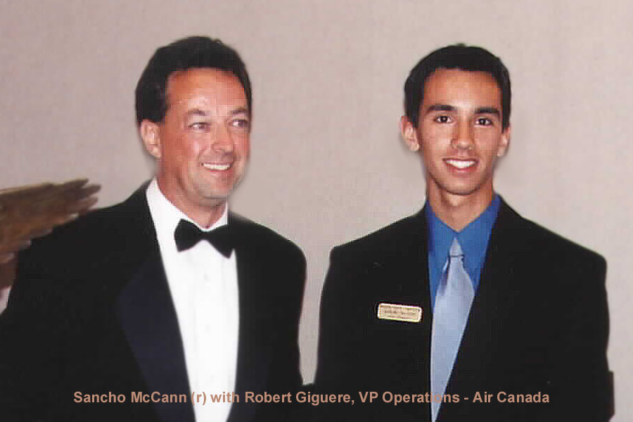 Sancho McCann (R) with Robert Giguere, VP Operations - Air Canada